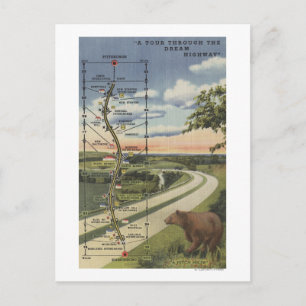 Detaillierte Karte des "Dream Highway"