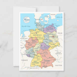Detaillierte Karte Deutschlands