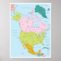 Detaillierte Karte von Nordamerika Kontinent