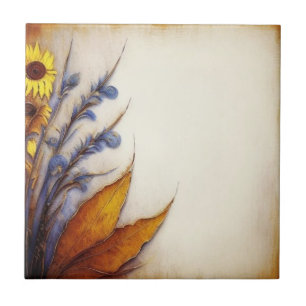 Detaillierte Keramik von Beige und Flora Tile Fliese