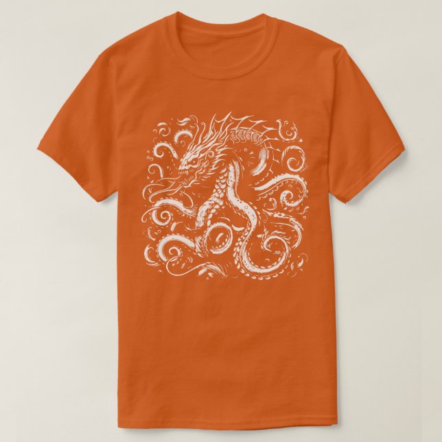 detaillierte Krake T-Shirt (Design vorne)