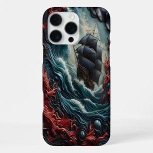 Detaillierte Kunstfertigkeit eines Schiffes, das w iPhone 16 Pro Max Hülle