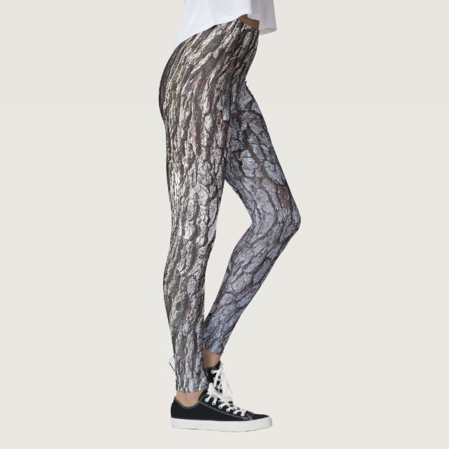 Detaillierte Leggings aus grauem und braunem Eiche (Rechts)