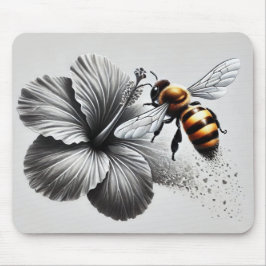 Detaillierte Makroansicht einer Honigbiene Mousepad