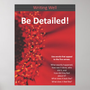 Detaillierte Rot Poster