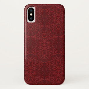 Detaillierte rote Blumenwallpaper Case-Mate iPhone Hülle