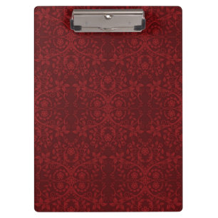 Detaillierte rote Blumenwallpaper Klemmbrett