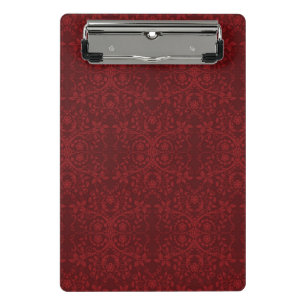 Detaillierte rote Blumenwallpaper Mini Klemmbrett