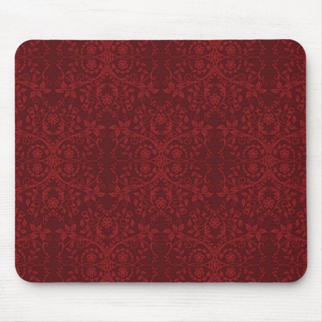 Detaillierte rote Blumenwallpaper Mousepad (Vorne)