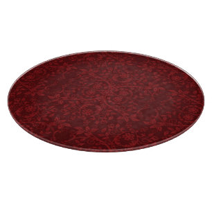 Detaillierte rote Blumenwallpaper Schneidebrett