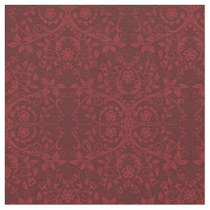 Detaillierte Rote Flora-Tapete Stoff