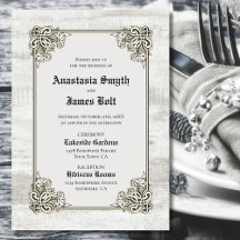 Detaillierte Rustikale Holzschnitzel Hochzeit