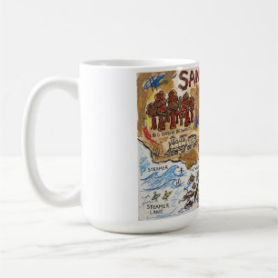 Detaillierte Santa Cruz-Touristenkarte – Küstenlan Kaffeetasse