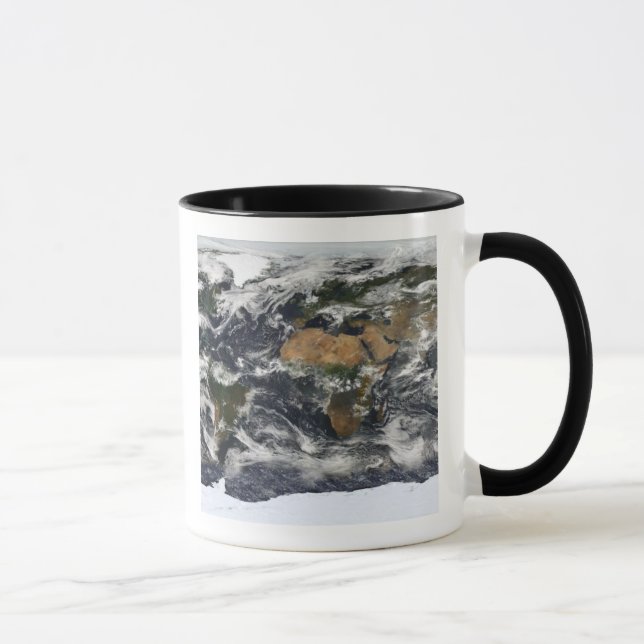 Detaillierte Satellitenansicht der Erde Tasse (Rechts)