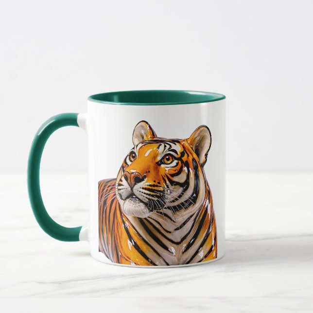 Detaillierte Tiger-Illustration Tasse (Links)