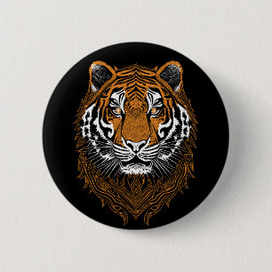Detaillierte Tigerfront Button