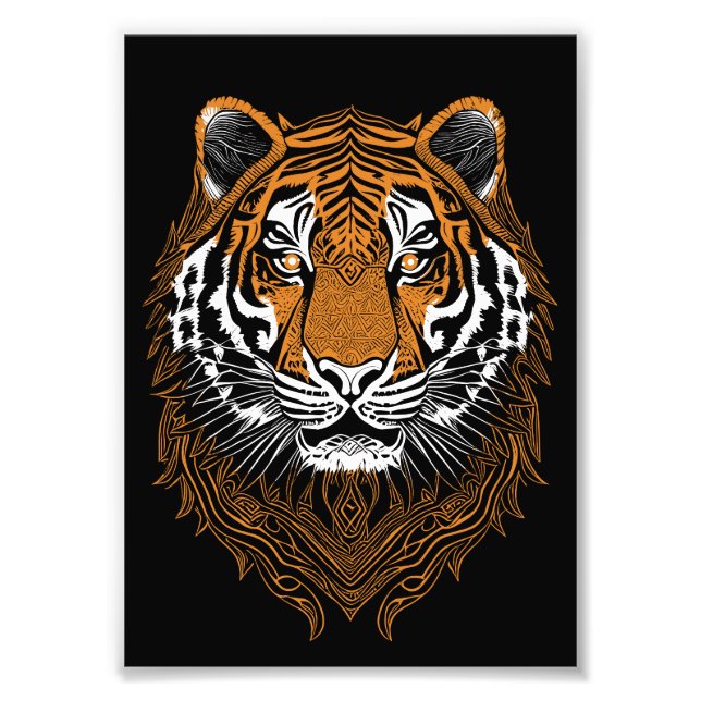 Detaillierte Tigerfront Fotodruck (Vorne)
