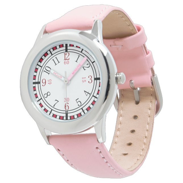 Detaillierte Uhr in verschiedenen Farben (Schrägansicht)