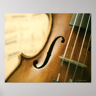 Detaillierte Violine Poster
