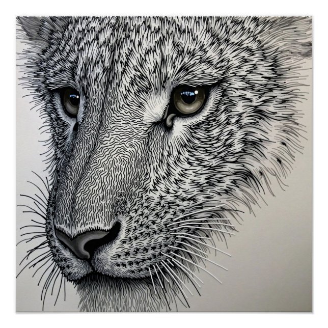 Detaillierte Wolfspur Poster (Vorderseite)