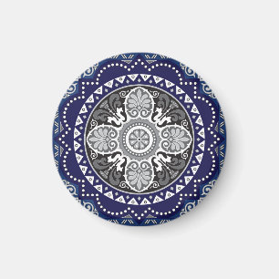 Detaillierter Blumenstrauß Paisley Design Magnet