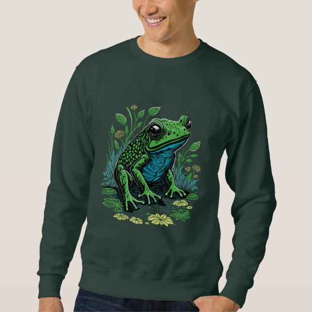Detaillierter Teigfrosch Sweatshirt (Vorderseite)