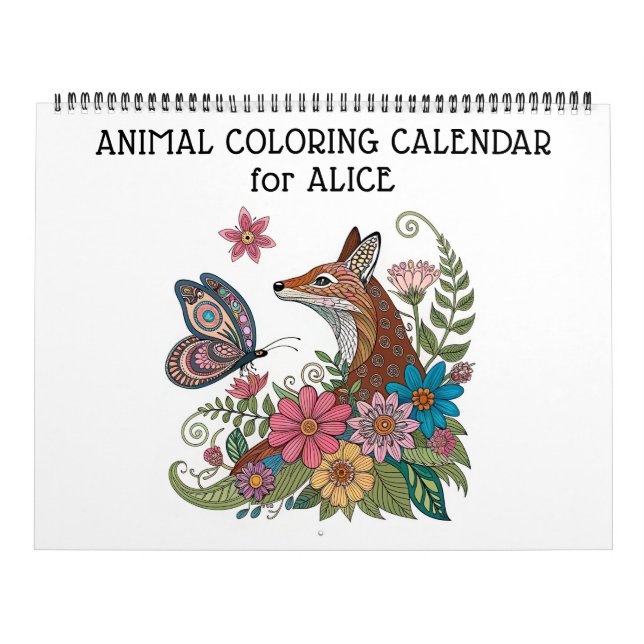 Detaillierter Tier-Malender-Kalender Kalender (Titelbild)