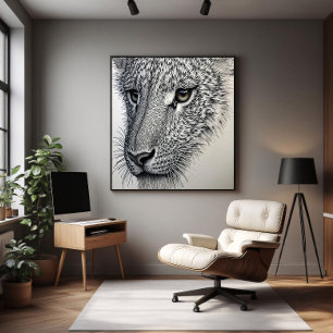 Detaillierter Wolfblick Leinwanddruck