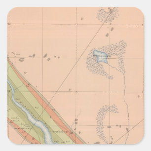 Detailliertes Geologie-Blatt X Quadratischer Aufkleber
