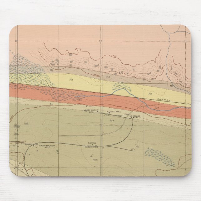 Detailliertes Geologie-Blatt XII Mousepad (Vorne)