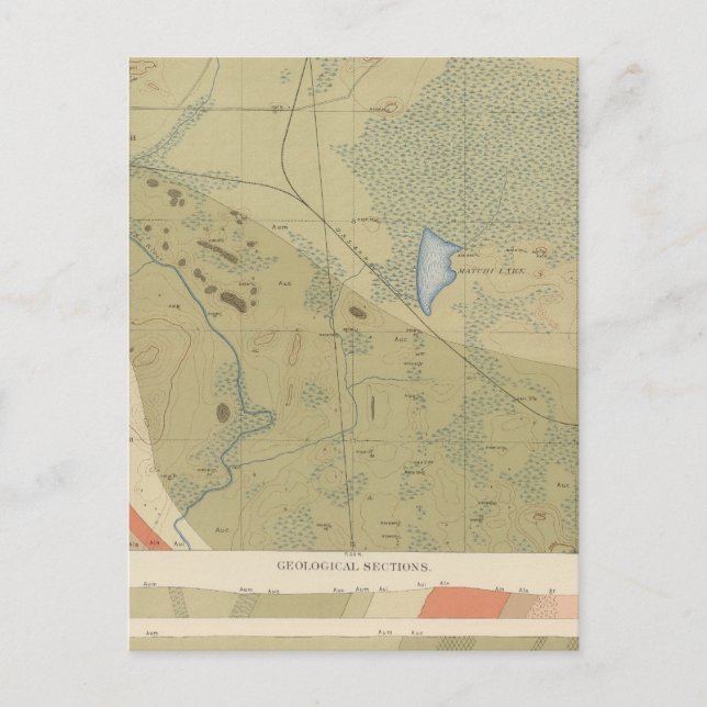 Detailliertes Geologie-Blatt XIX Postkarte (Vorderseite)