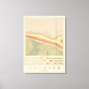 Detailliertes Geologie-Blatt XV Leinwanddruck