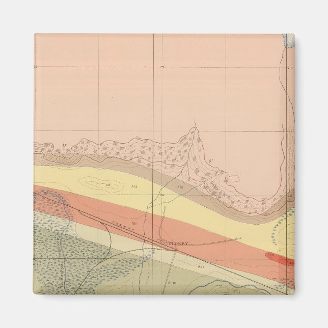 Detailliertes Geologie-Blatt XV Magnet (Vorne)