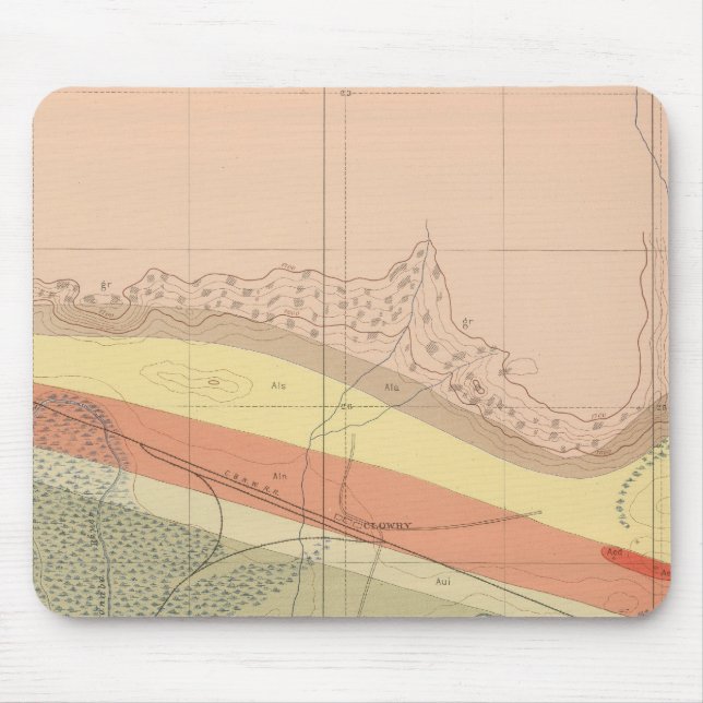 Detailliertes Geologie-Blatt XV Mousepad (Vorne)