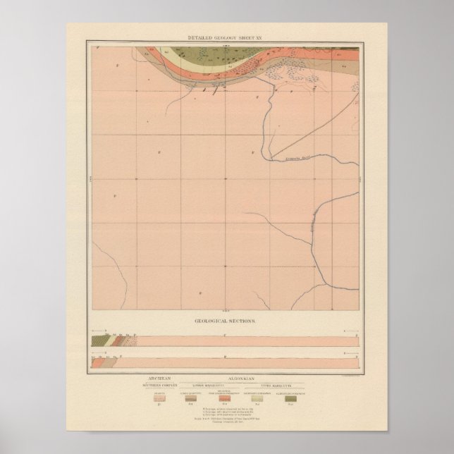 Detailliertes Geologie-Blatt XX Poster (Vorne)