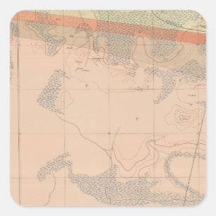 Detailliertes Geologie-Blatt XXIII Quadratischer Aufkleber