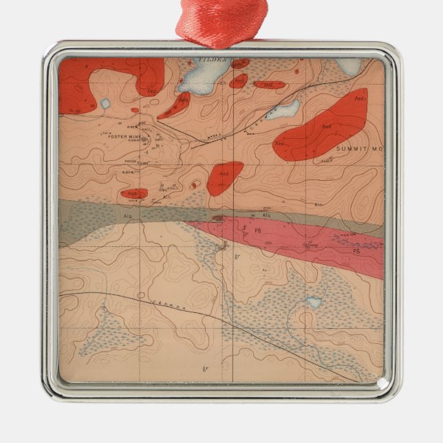 Detailliertes Geologie-Blatt XXIX Silbernes Ornament (Vorne)