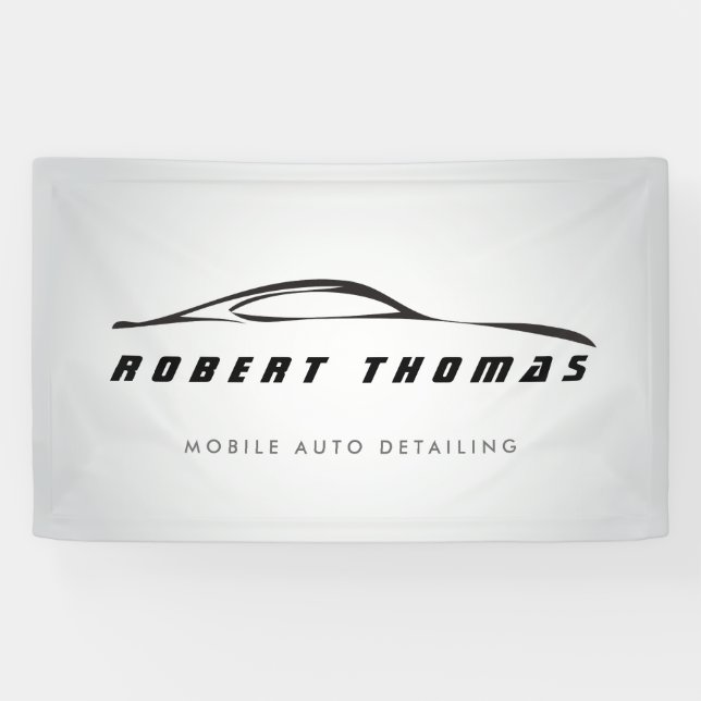 DETAILLIERTES GRAUES AUTO, AUTO-REPARATUR BANNER (Horizontal)