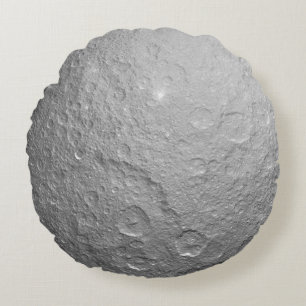 Detailliertes Vollmond-Foto   Hochauflösende Mondo Rundes Kissen