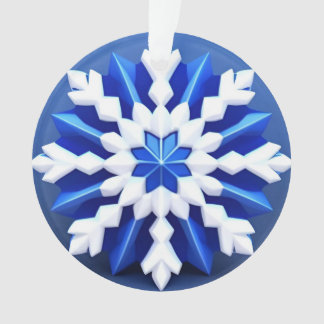Detailliertes White Snowflake Design Ornament