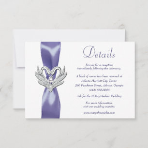 Detaillierungskarte für lila blaues Silber - Swans Save The Date