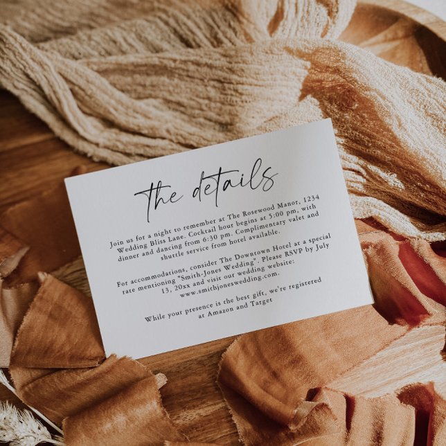 Detaillierungskarte | Moderne Hochzeitsgeschosse Begleitkarte (Von Creator hochgeladen)