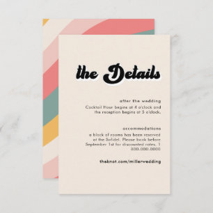 Detaillierungskarte zum Retro-70er Einladung