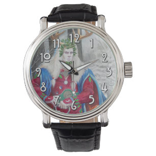 Detailportrait der keltischen Holly King Watch Armbanduhr