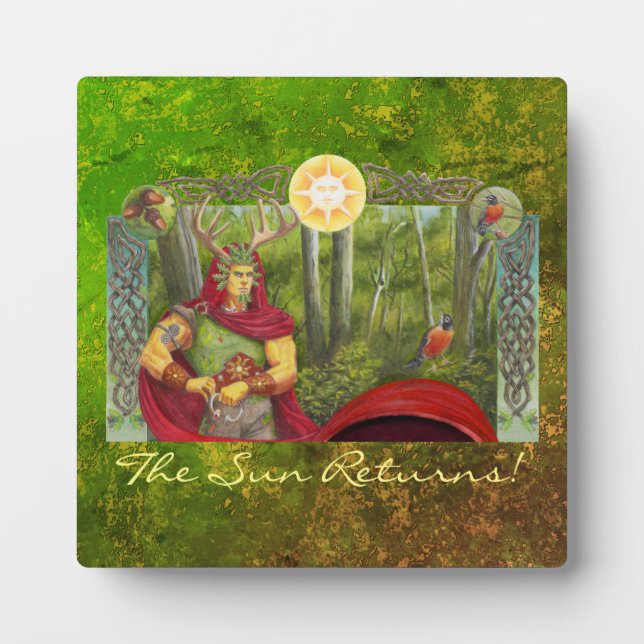 Detailportrait des keltischen Eichenkönigs Fotoplatte (Vorderseite)