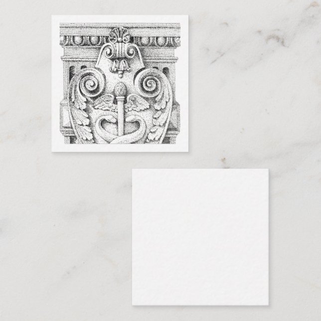DETAILS 2,5" Square Flat Card Mitteilungskarte (Vorne/Hinten)