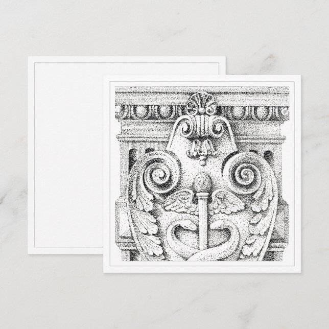 DETAILS 5.25" Square Flat Card Karte (Vorne/Hinten)
