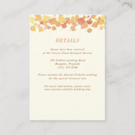 Details auf der Karte für den Herbst in Aquarellfa