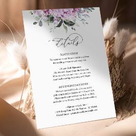 Details Card Lilacs Grüne Skriptinformation Begleitkarte