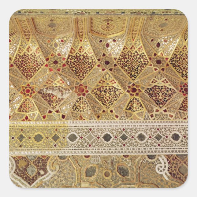 Details der Spiegelgalerie Quadratischer Aufkleber (Vorderseite)